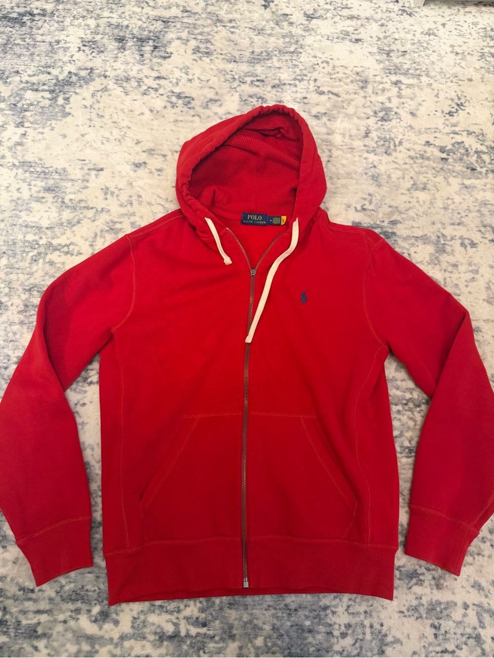 Ralph Lauren Red Full-Zip Hoodie Sweater